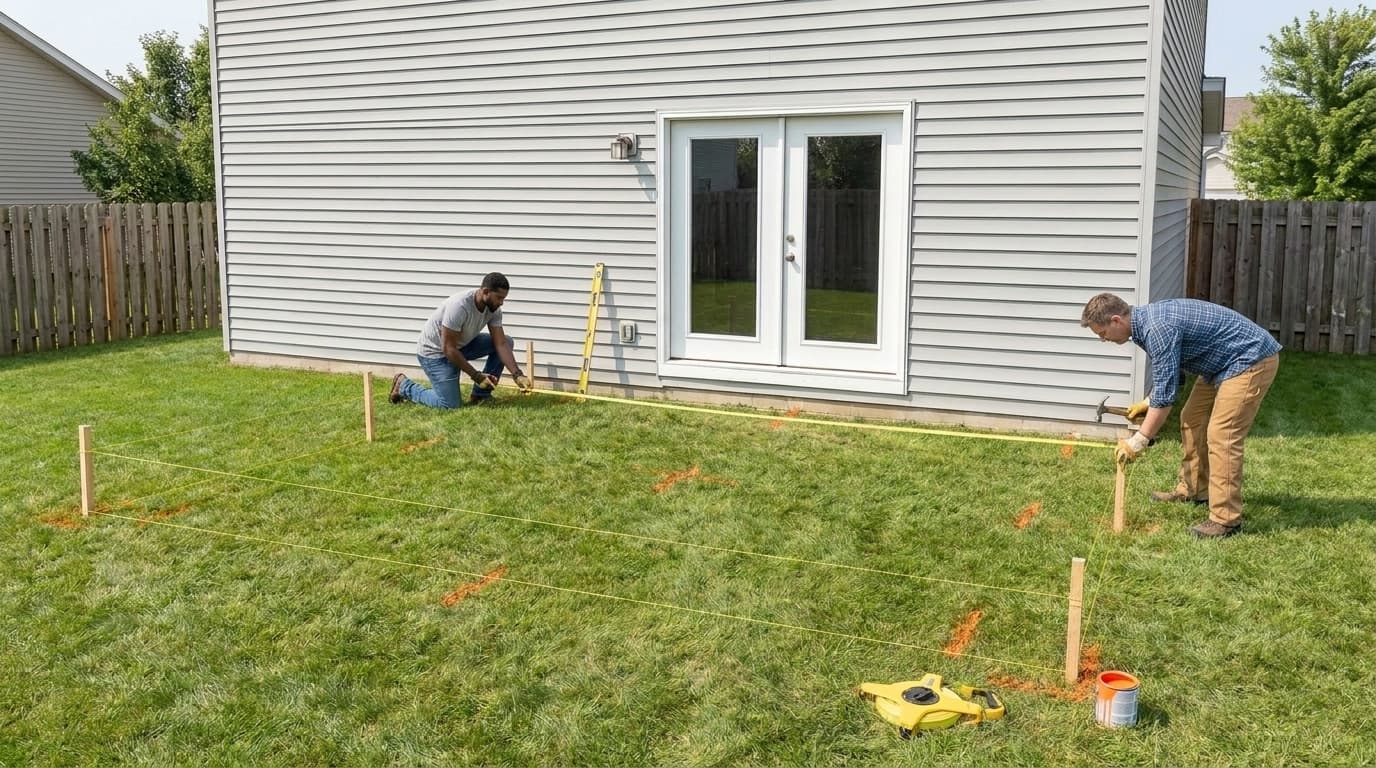 Plan & mark the deck, project step 1
