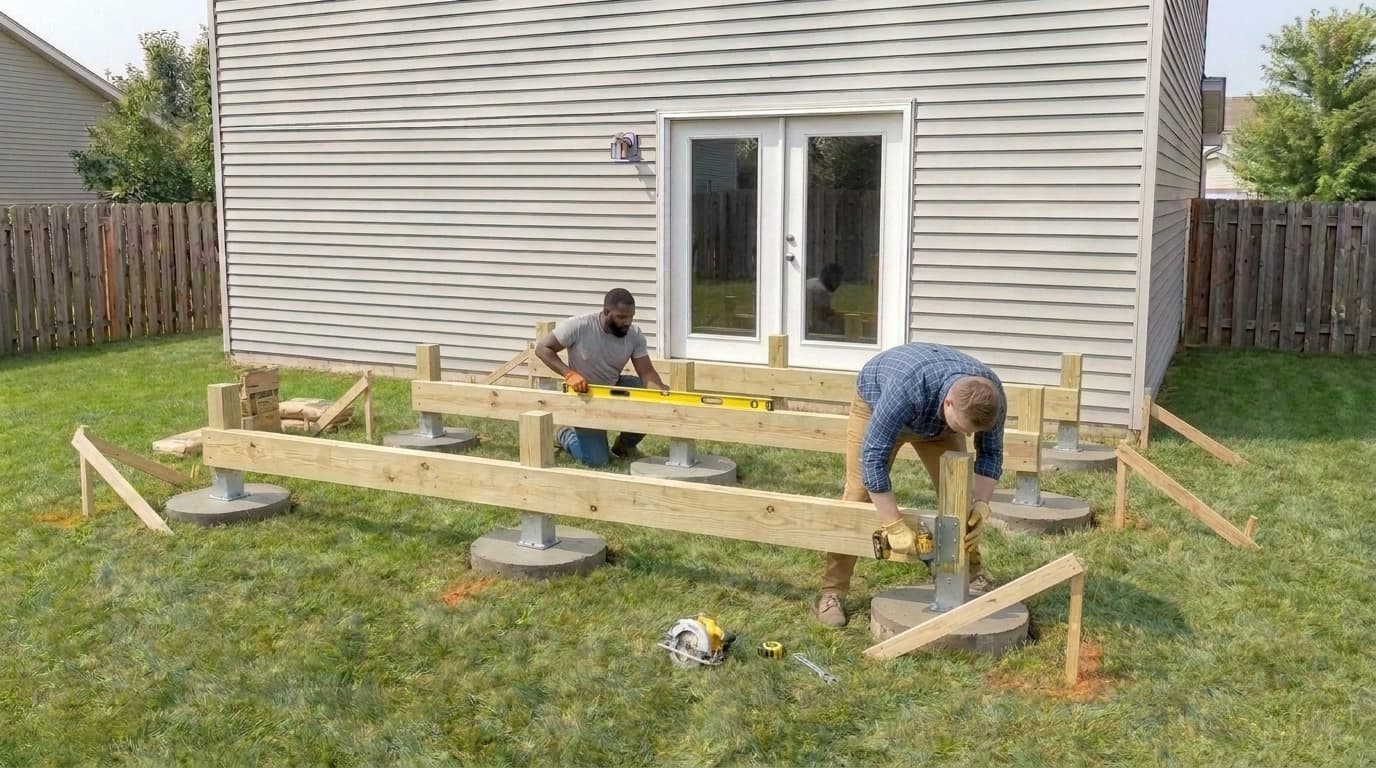 Install beams, project step 6