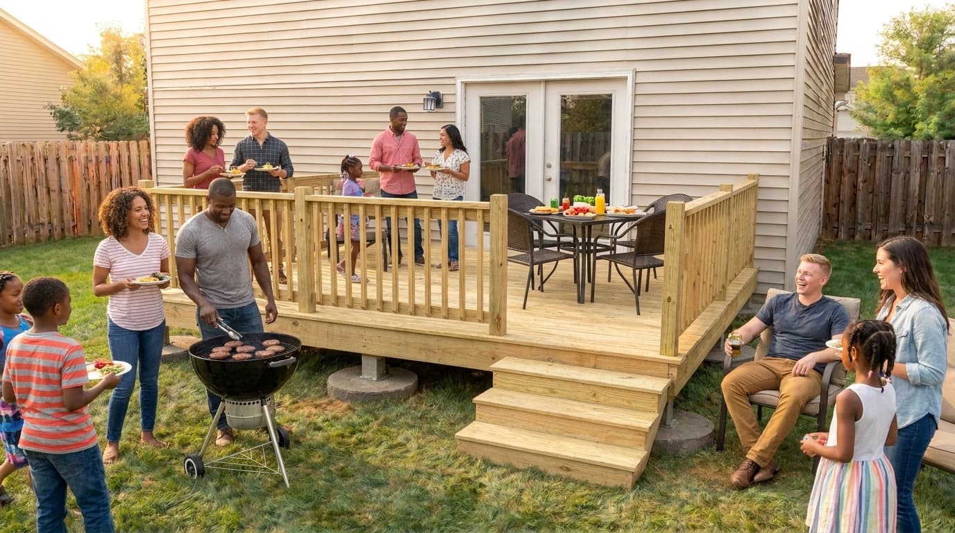 You Built It: completed freestanding deck project